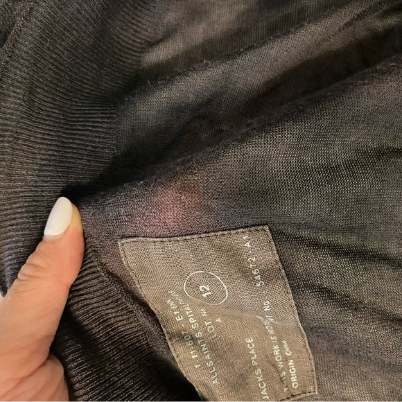 All Saints cardigan Brown Sheer Open Cardigan - Picture 6 of 8